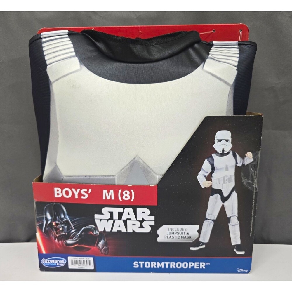 Jazwares Star Wars Stormtrooper Boys Costume Size M (8) Jumpsuit & Mask